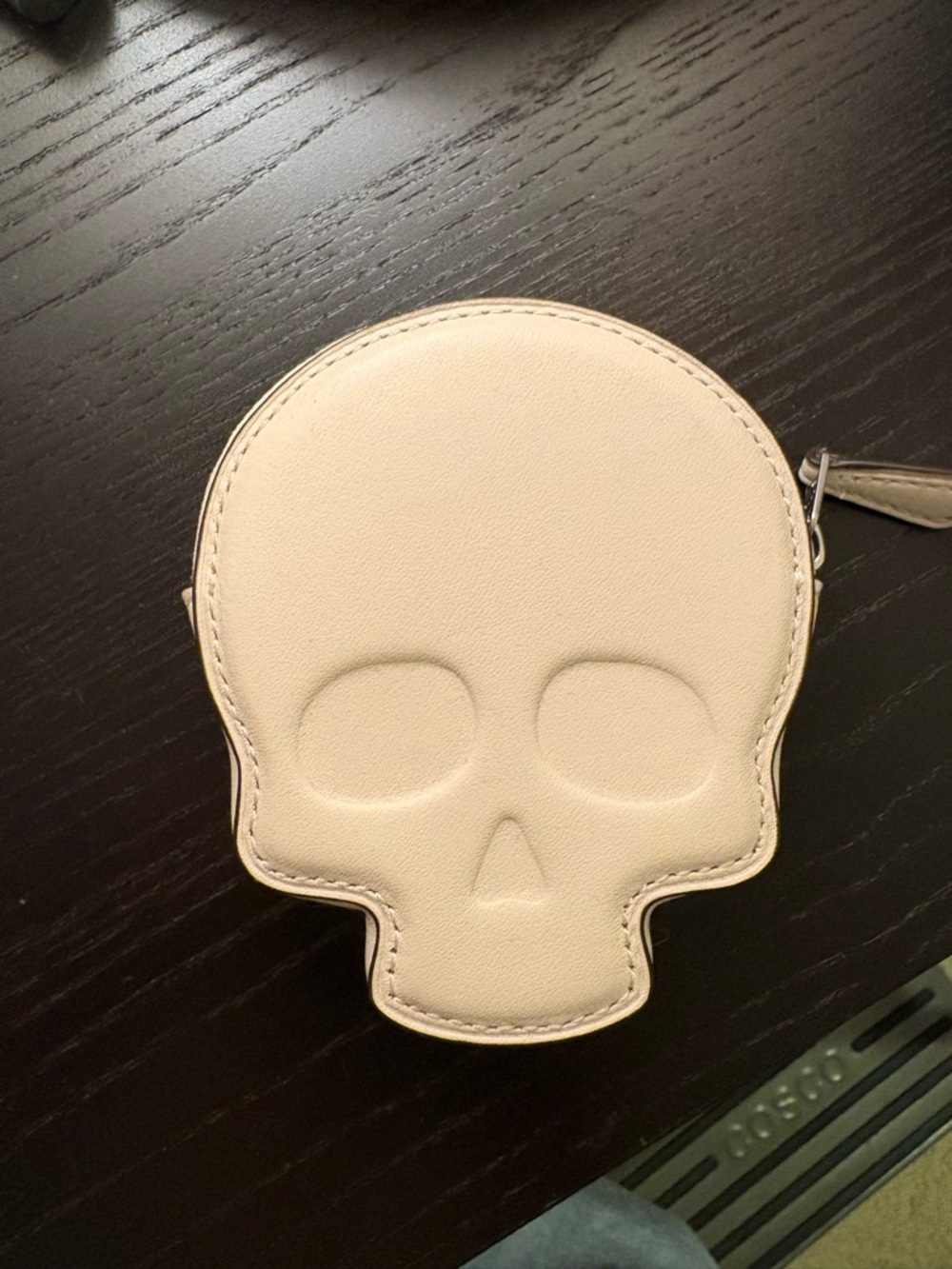 Coach Cream Skull Coin Pouch